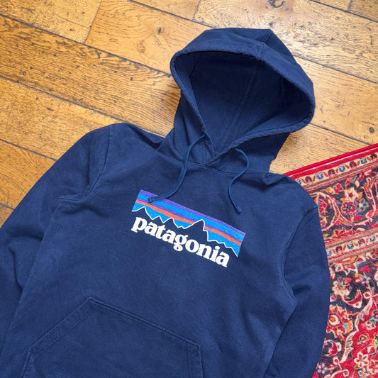 Vintage Patagonia Navy Hoodie Sweatshirt - S