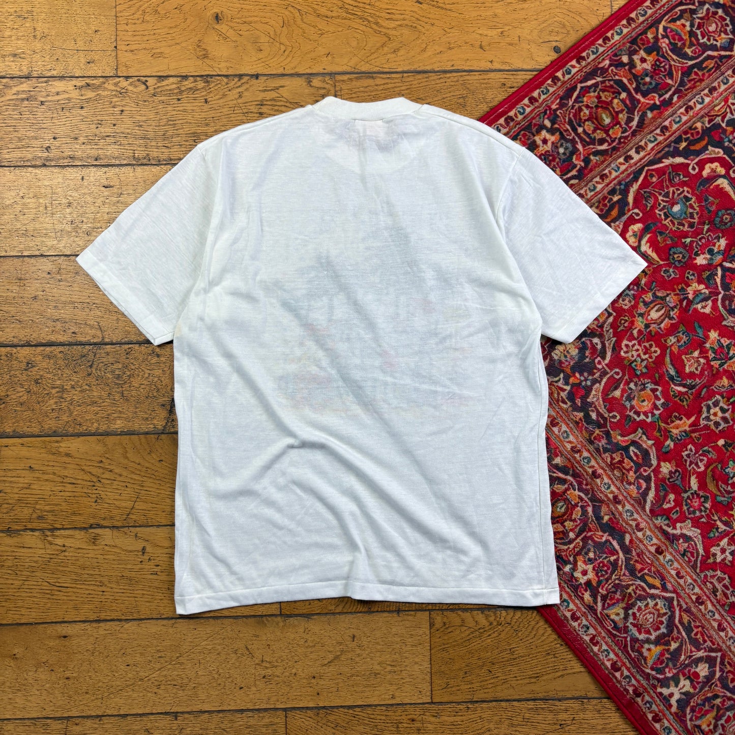 Vintage 90s Cats Funny White Single Stitch Graphic T-Shirt - S