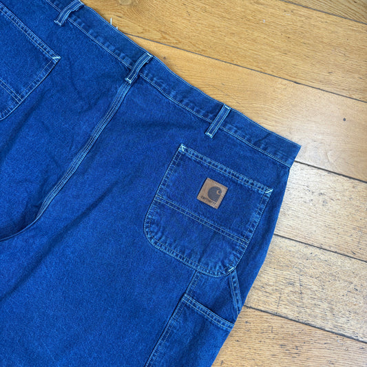 Vintage Carhartt Blue Workwear Baggy Carpenter Jorts Shorts - 46