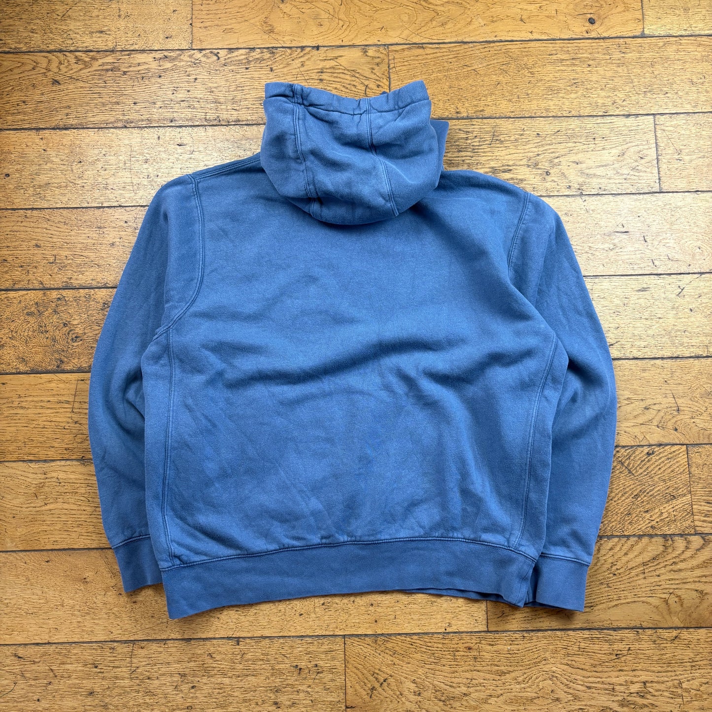 Vintage Nike Blue Embroidered Hoodie Sweatshirt - L