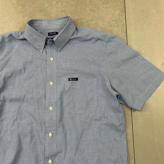 Vintage Chaps Ralph Lauren Blue Short Sleeve Shirt - M