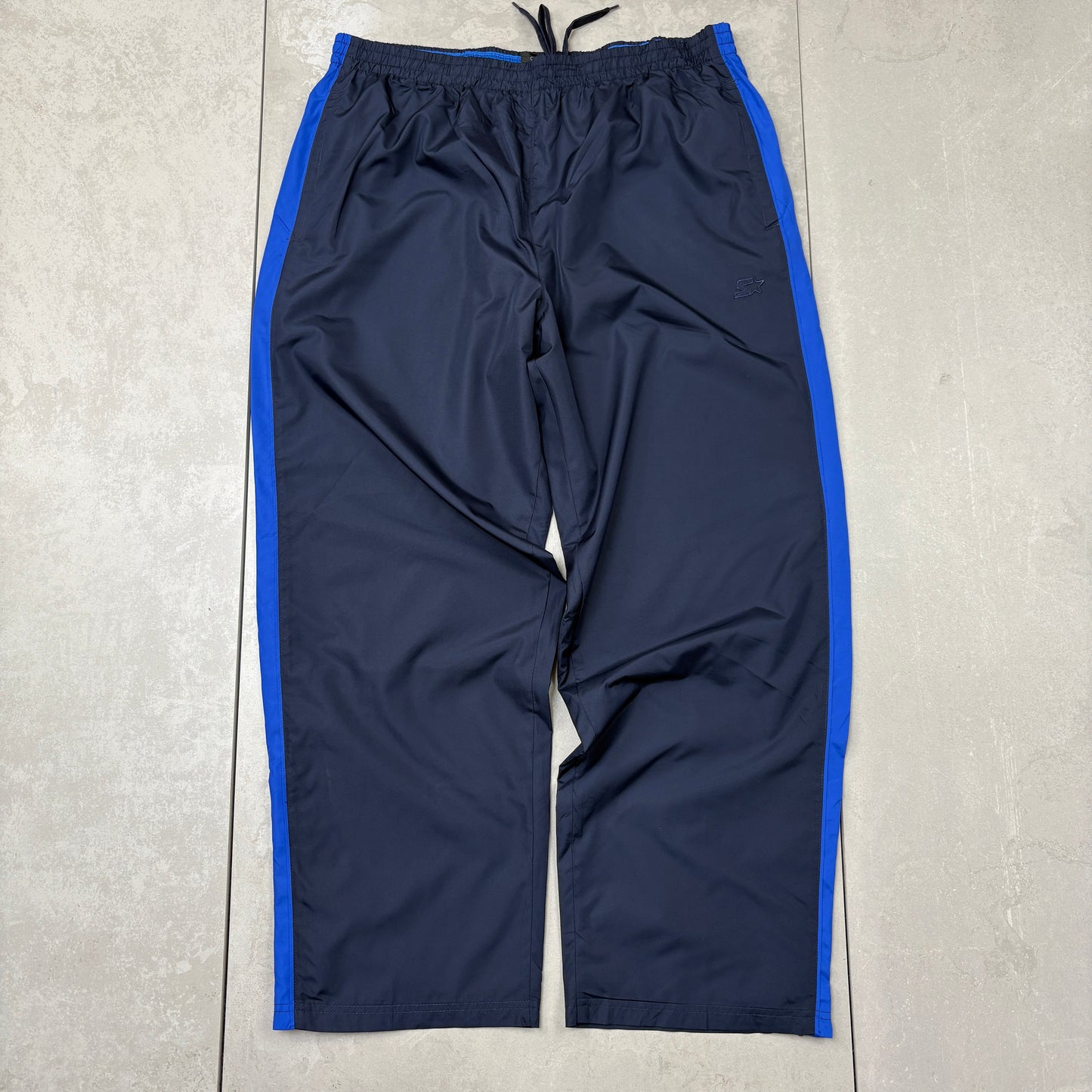 Vintage Starter Navy Baggy Tracksuit Sweatpants Track Pants Bottoms - L
