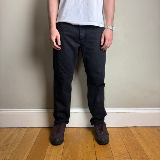 Vintage Lee Straight Black Denim Jeans - 36S
