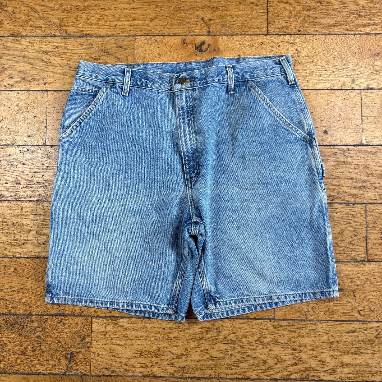 Vintage Carhartt Workwear Blue Baggy Carpenter Shorts - 38