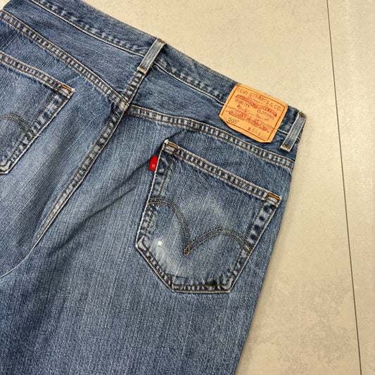 Vintage Levis 505 Blue Baggy Denim Shorts - 34