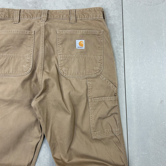 Vintage Carhartt Brown Workwear Carpenter Baggy Trousers - 34