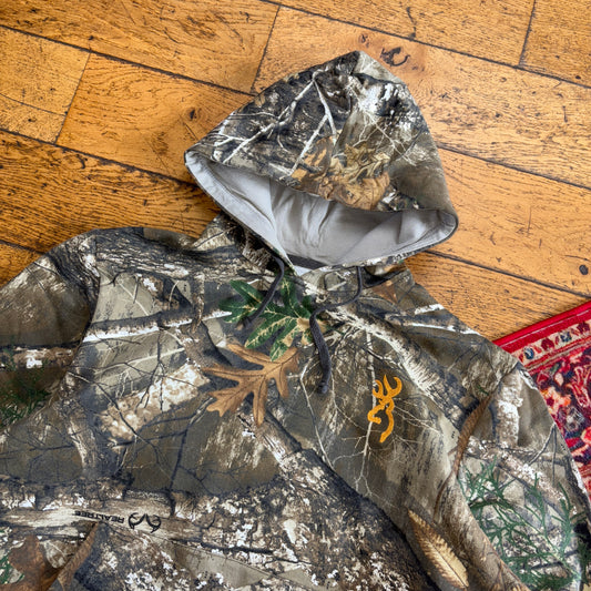 Vintage Realtree Camo Green Hoodie Sweatshirt - M