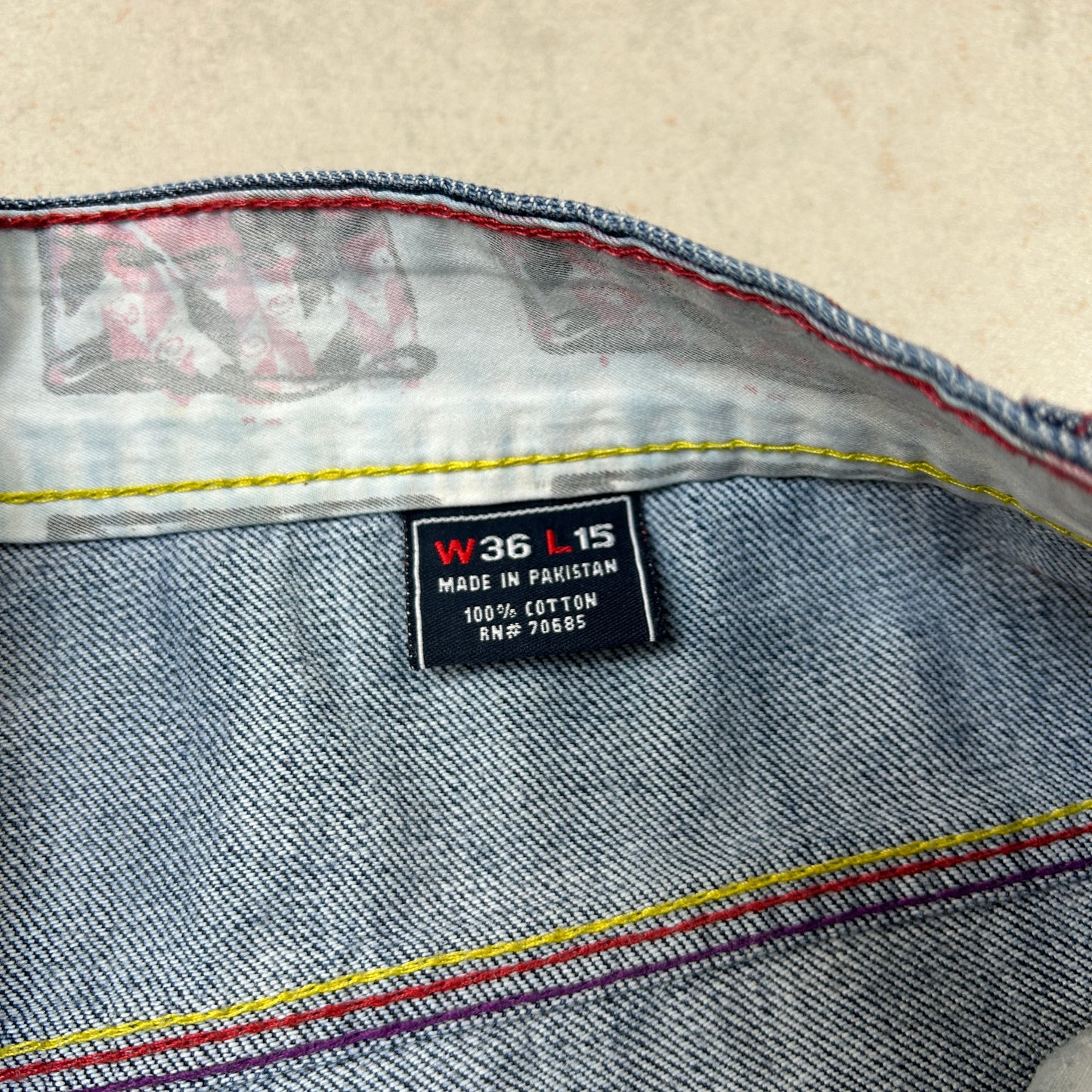 Vintage Coogi Embroidered Hip Hop Baggy Blue Shorts Jorts - 34