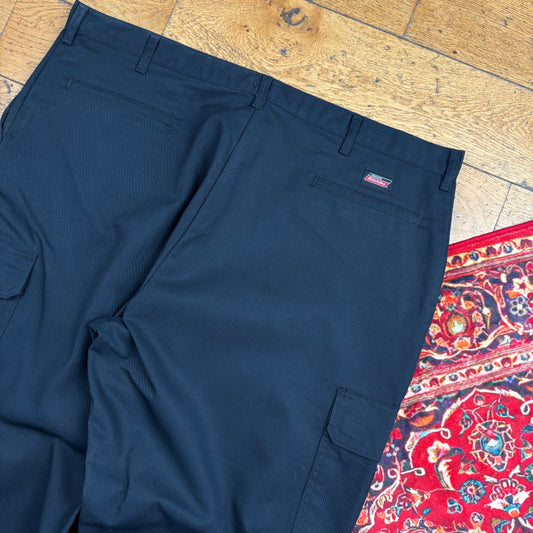 Vintage Dickies 874 Black Cargo Baggy Skate Trousers - 44