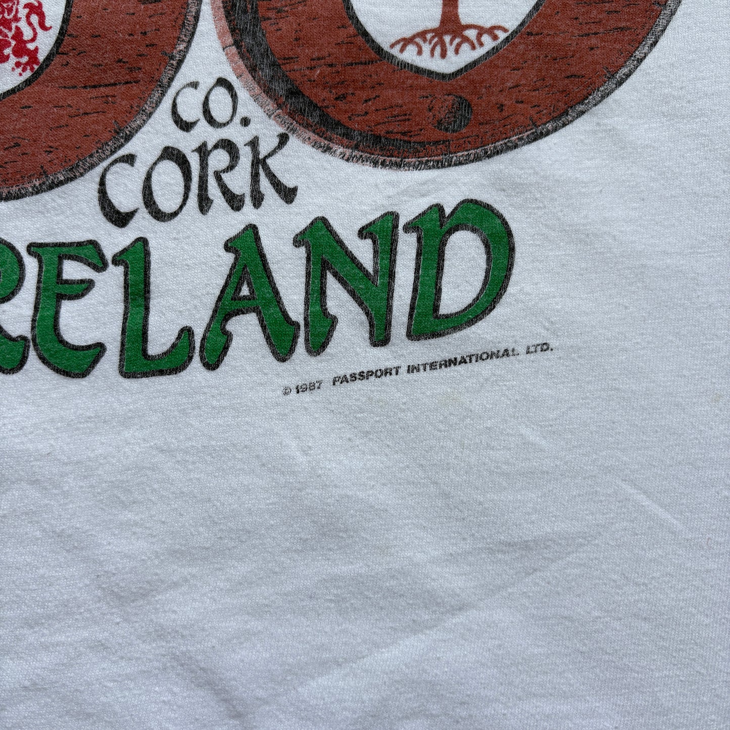 Vintage 1987 Murphys Irish Bar Single Stitch White Graphic T-Shirt - S