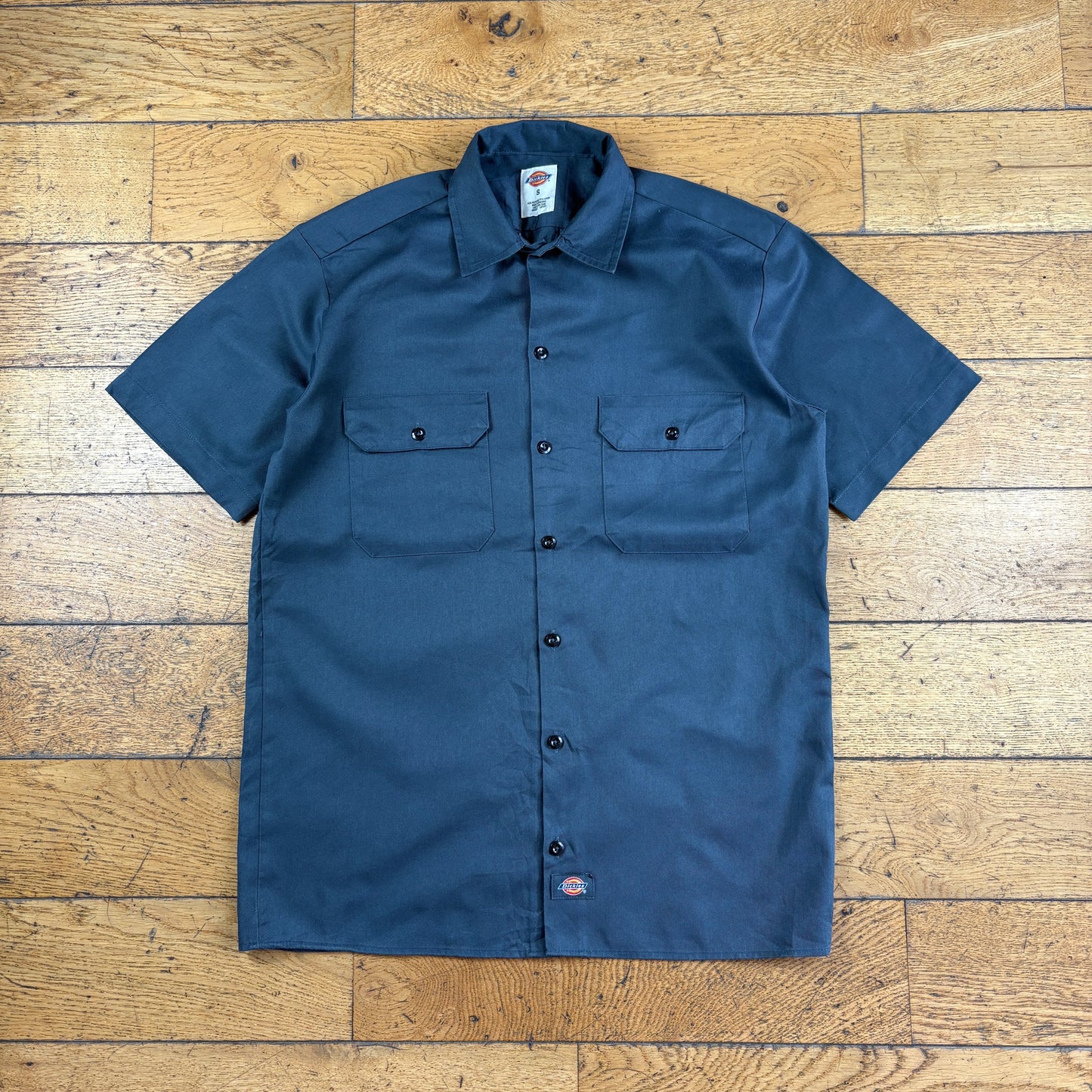 Vintage Dickies Short Sleeve Grey Workwear Shirt - S