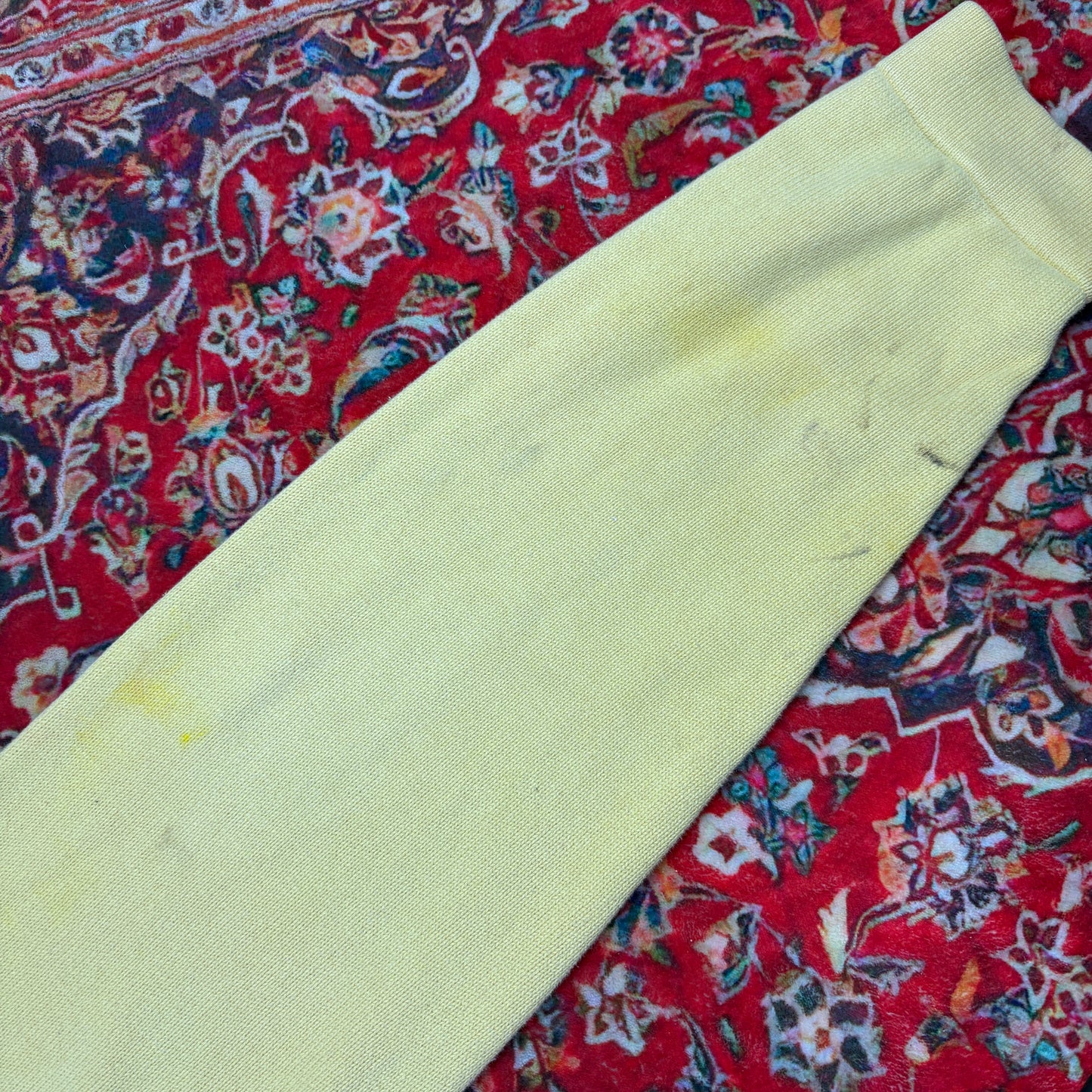 Vintage Tommy Hilfiger Yellow Embroidered Stripe Knit Jumper - XL