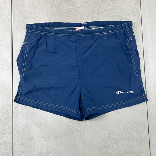 Vintage Champion Navy Shorts Swimming Trunks - 38