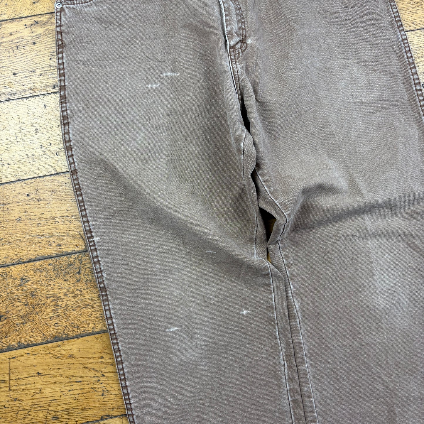 Vintage Dickies Brown Workwear Carpenter Baggy Trousers - 38