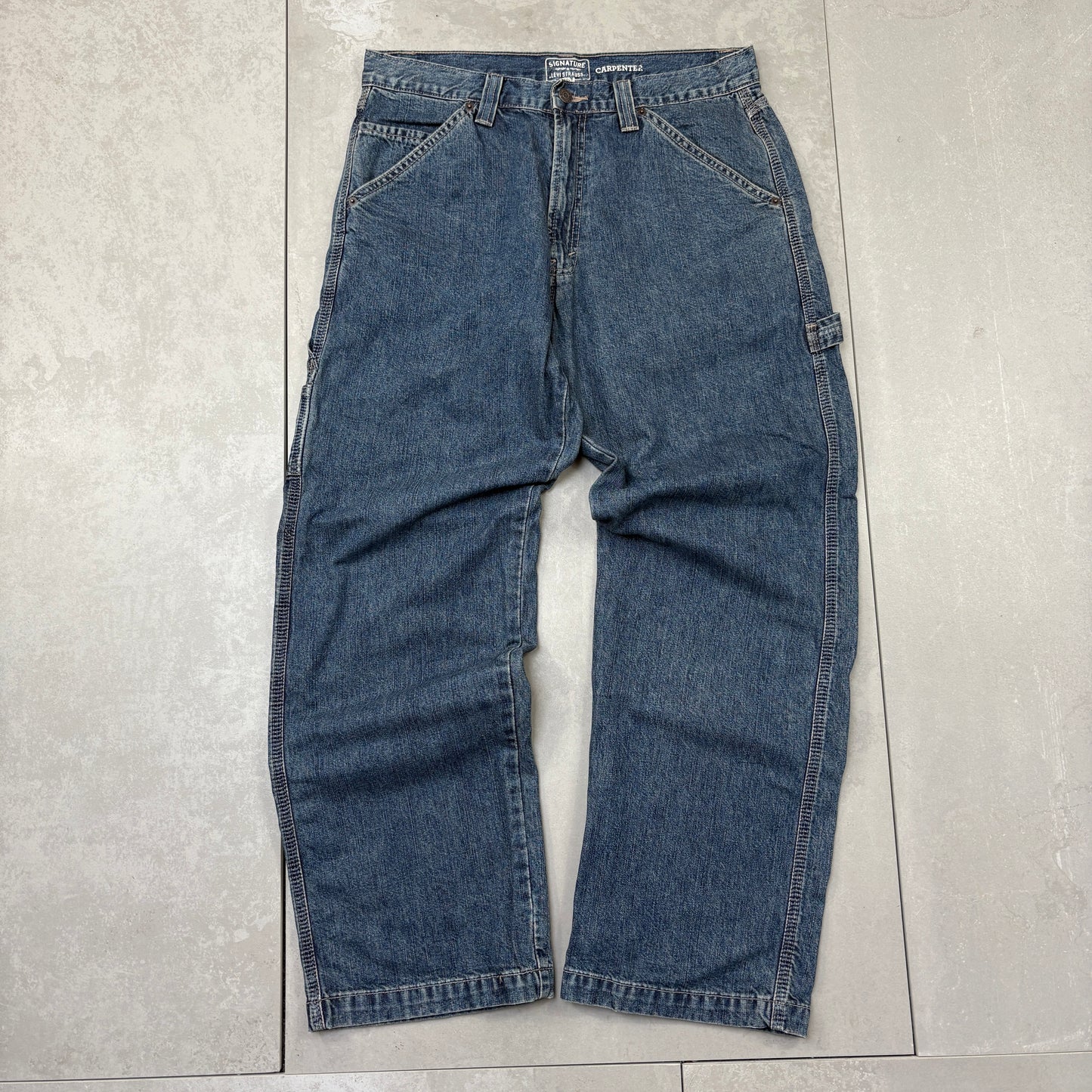 Vintage Levis Carpenter Baggy Blue Denim Jeans - 34
