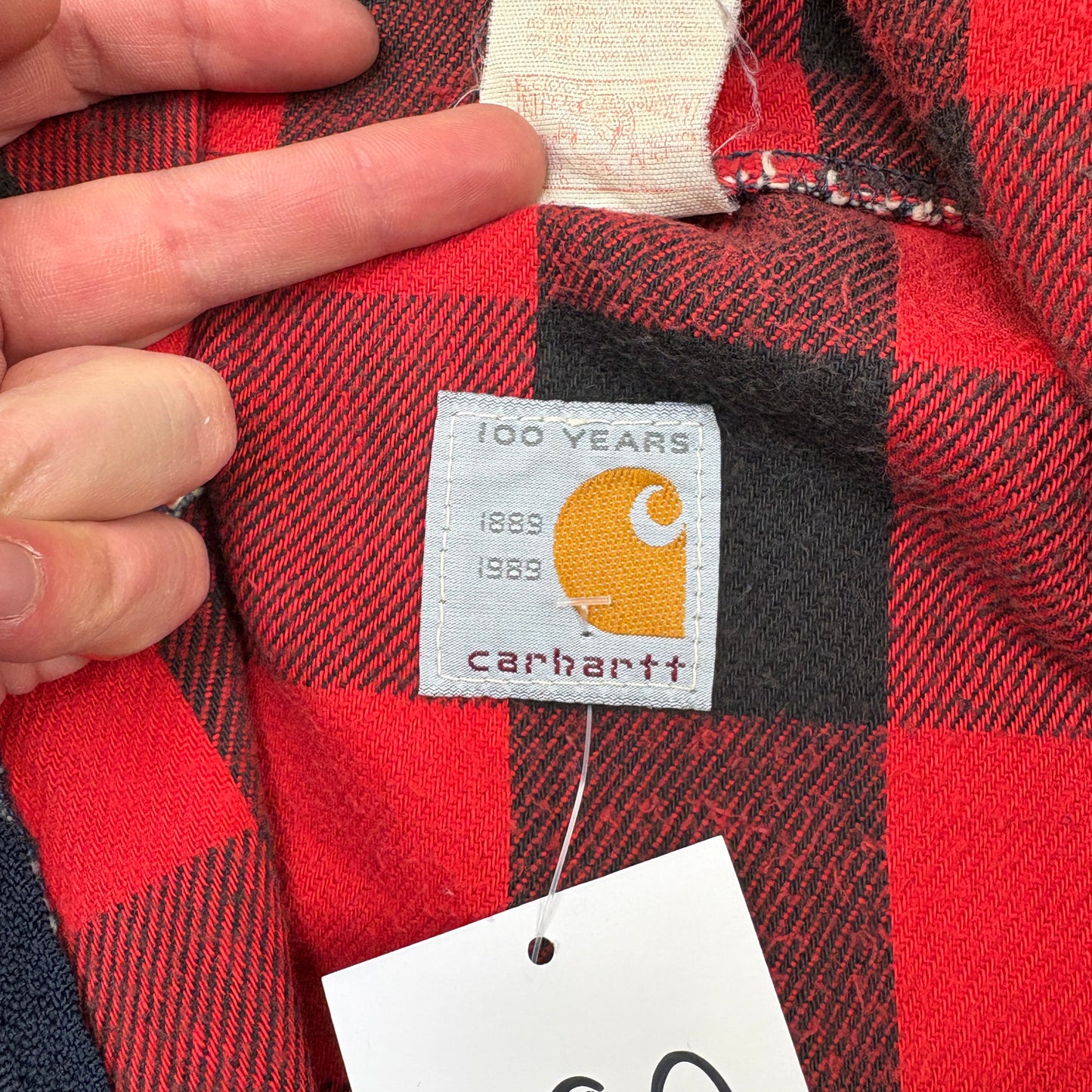 Vintage 1989 Carhartt Active Blue Denim Workwear Jacket - XXL
