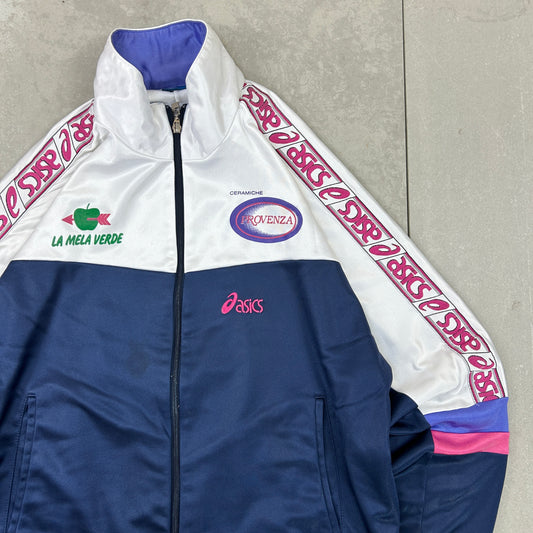 Vintage ASICS Blue Tracksuit Track Shell Windbreaker Jacket - L