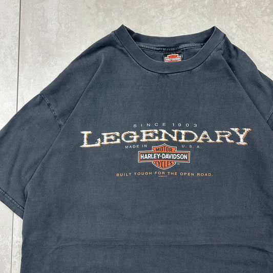 Vintage 1998 Harley Davidson Single Stitch Black Graphic T-Shirt - L