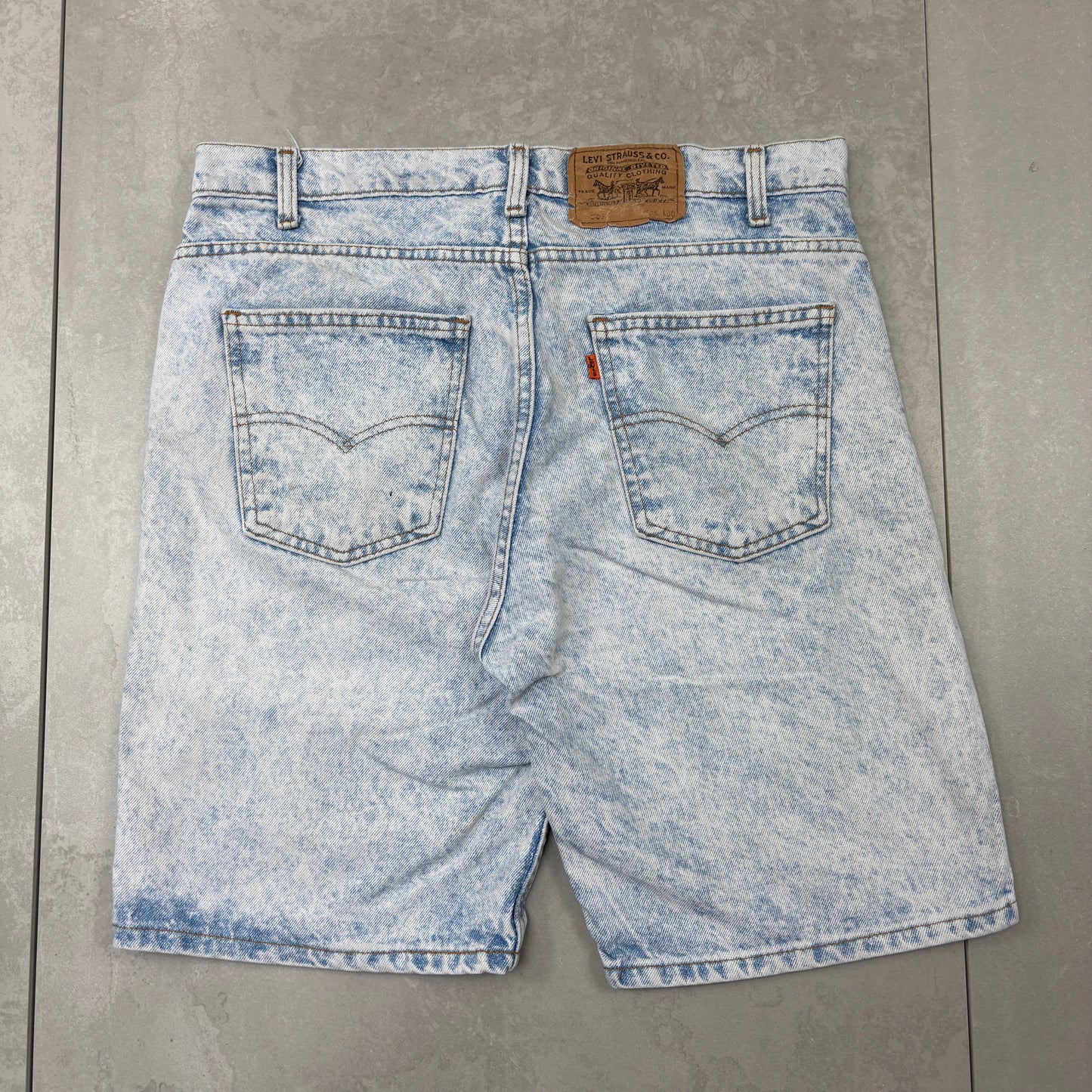 Vintage Levis 505 Blue Baggy Denim Shorts - 36
