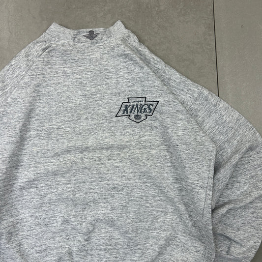 Vintage NHL Los Angeles Kings Grey Embroidered Sweatshirt - L