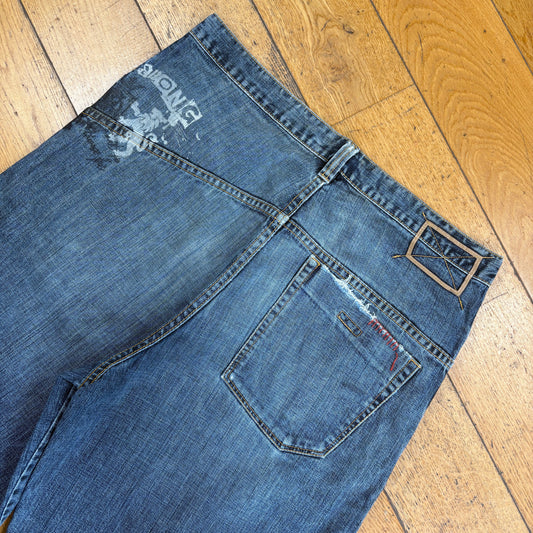 Vintage Billabong Surfwear Hip Hop Blue Baggy Shorts Jorts - 36