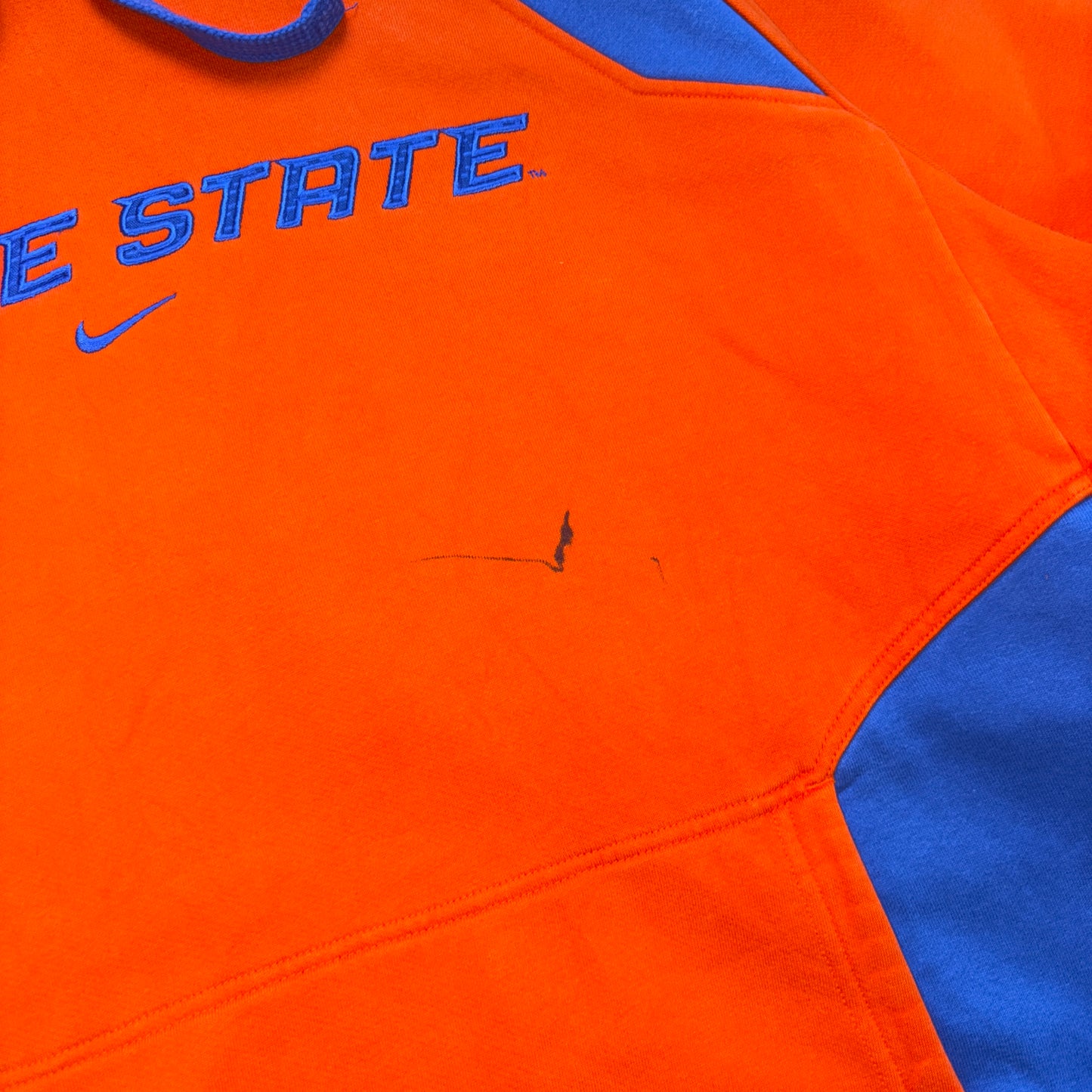 Vintage 90s Nike Orange Hoodie Centre Swoosh Embroidered Sweatshirt - XL