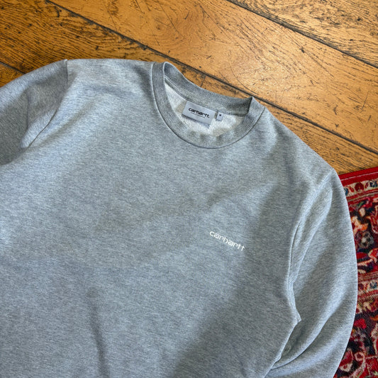 Vintage Carhartt WIP Grey Embroidered Sweatshirt - M