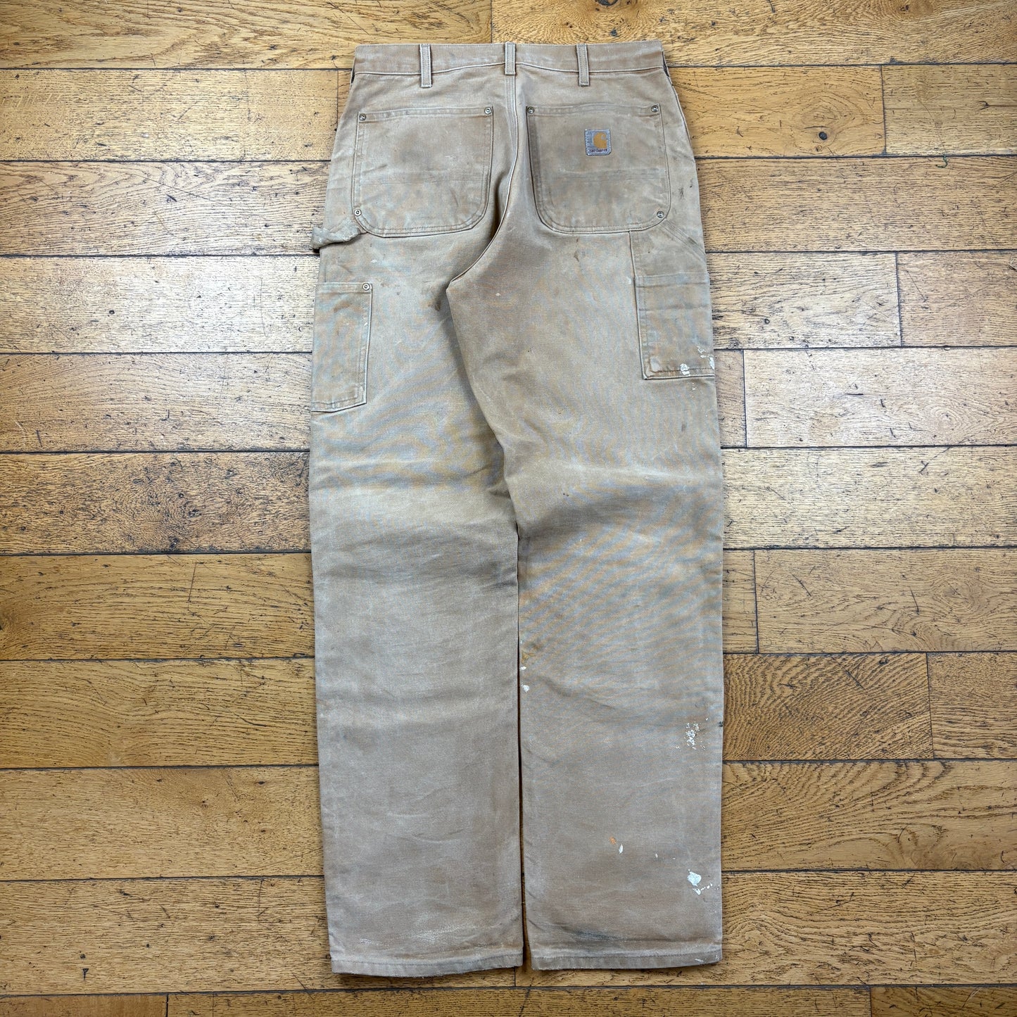 Vintage Carhartt Brown Double Knee Workwear Carpenter Baggy Trousers - 32