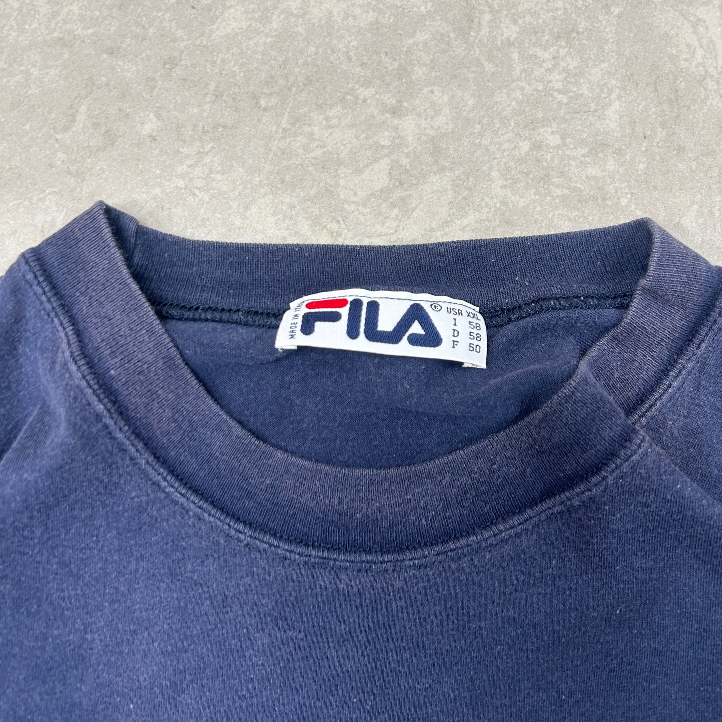 Vintage Fila Navy Graphic T-Shirt - L