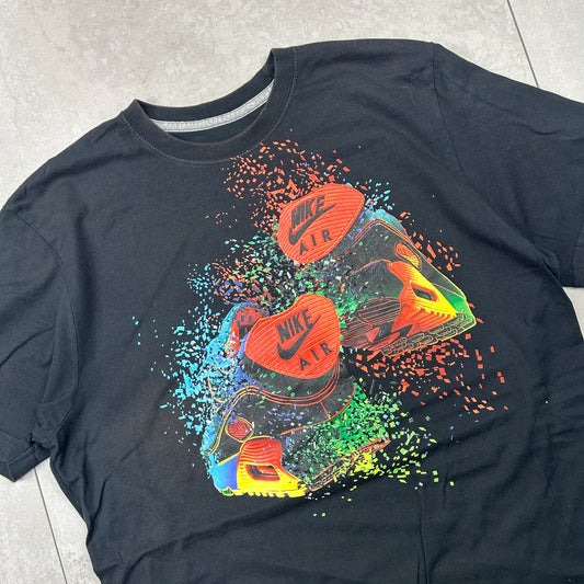 Vintage Nike Air Max Black Graphic T-Shirt - M