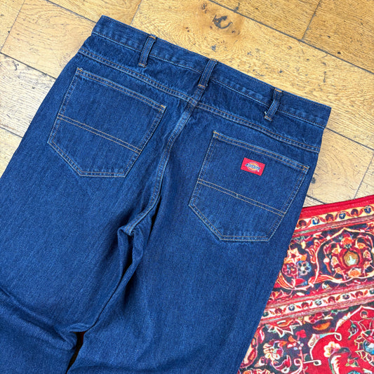 Vintage Dickies Blue Workwear Carpenter Baggy Jeans - 34