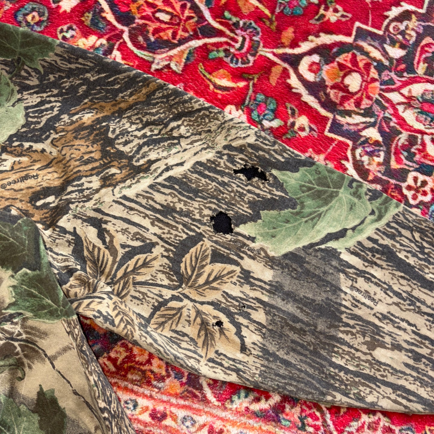 Vintage Realtree Camo Green Zip Hoodie Sweatshirt - 3XL