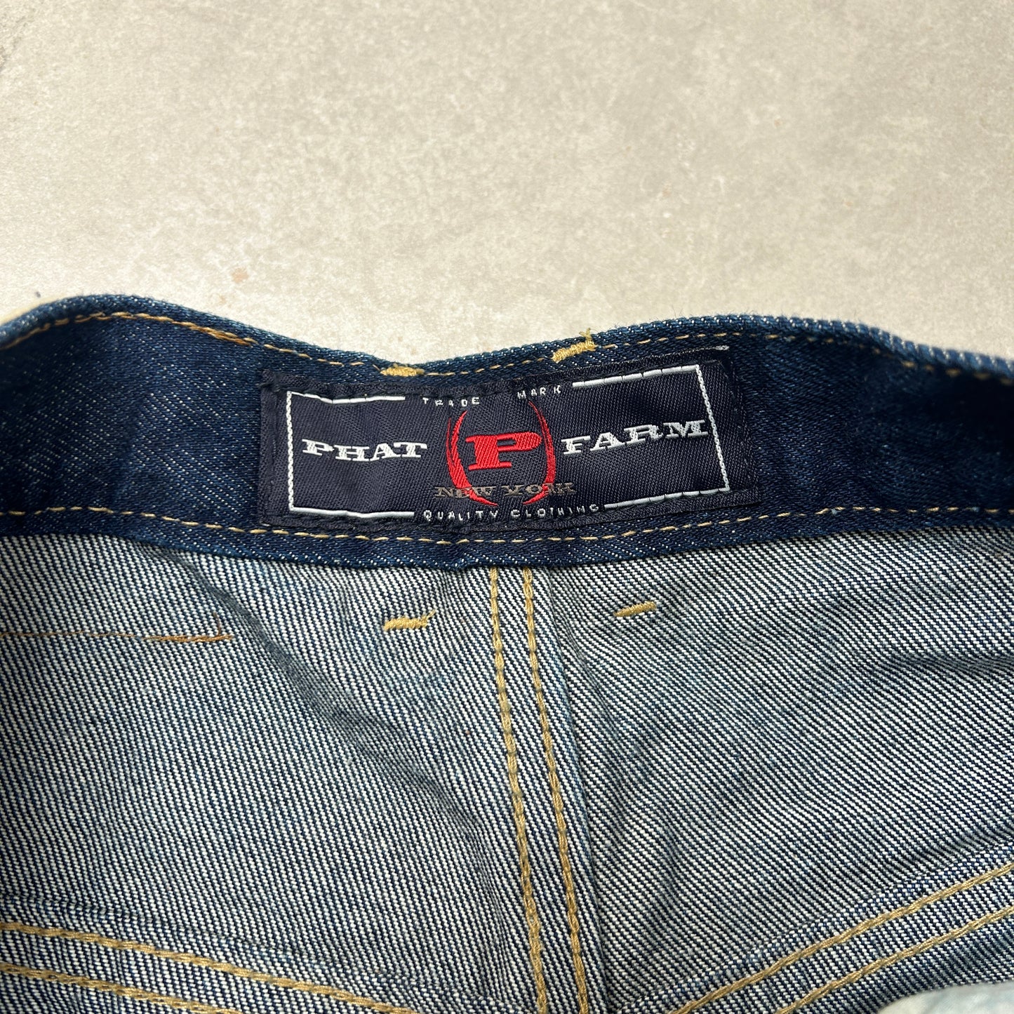 Vintage Phat Farm Embroidered Hip Hop Baggy Blue Shorts Jorts - 30