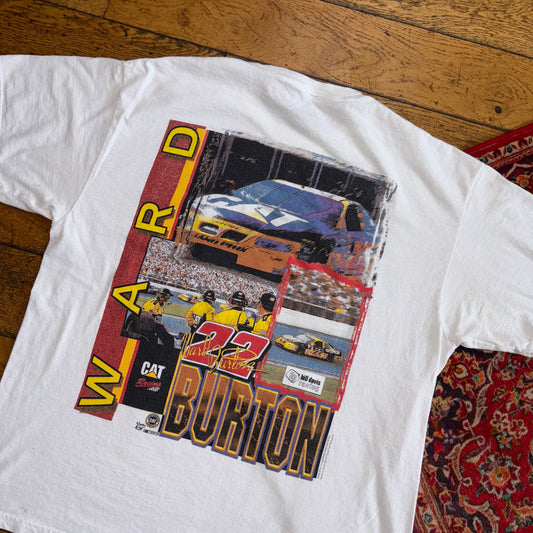 Vintage White Nascar Graphic T-Shirt - XL