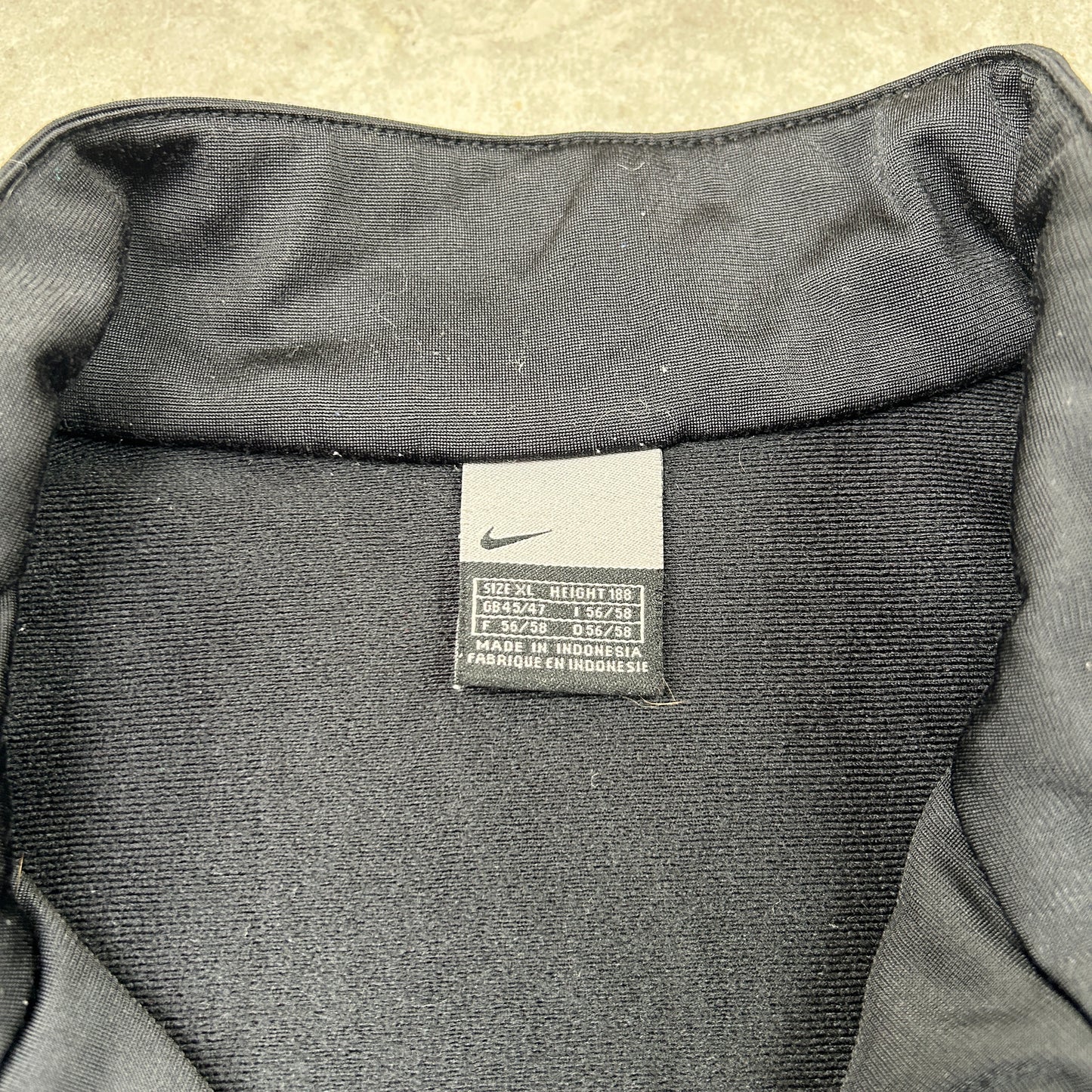 Vintage Nike Black Tracksuit Track Shell Windbreaker Jacket - XL