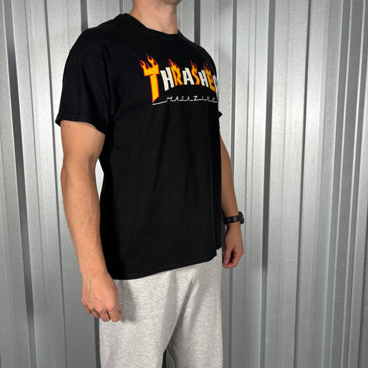Thrasher Black Skate T-Shirt - S