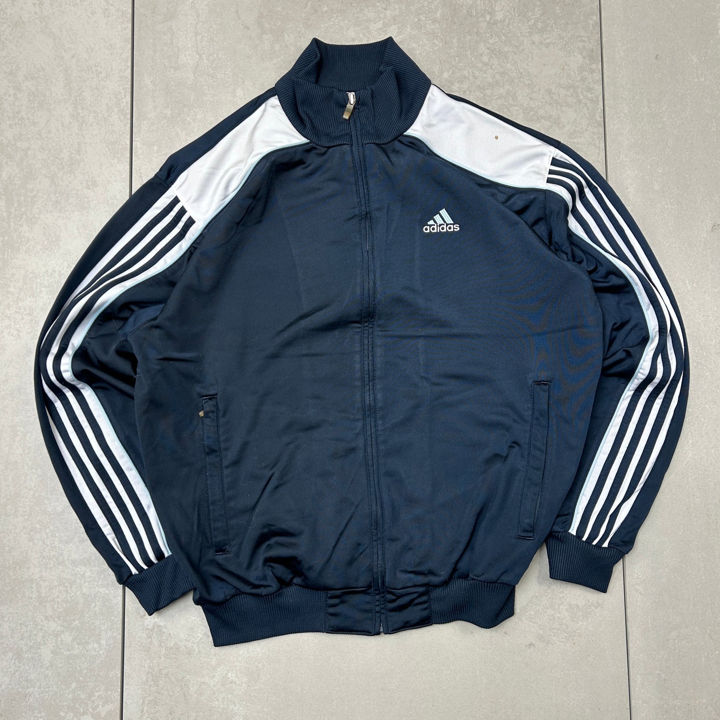 Vintage Adidas Navy Tracksuit Track Shell Windbreaker Jacket - L