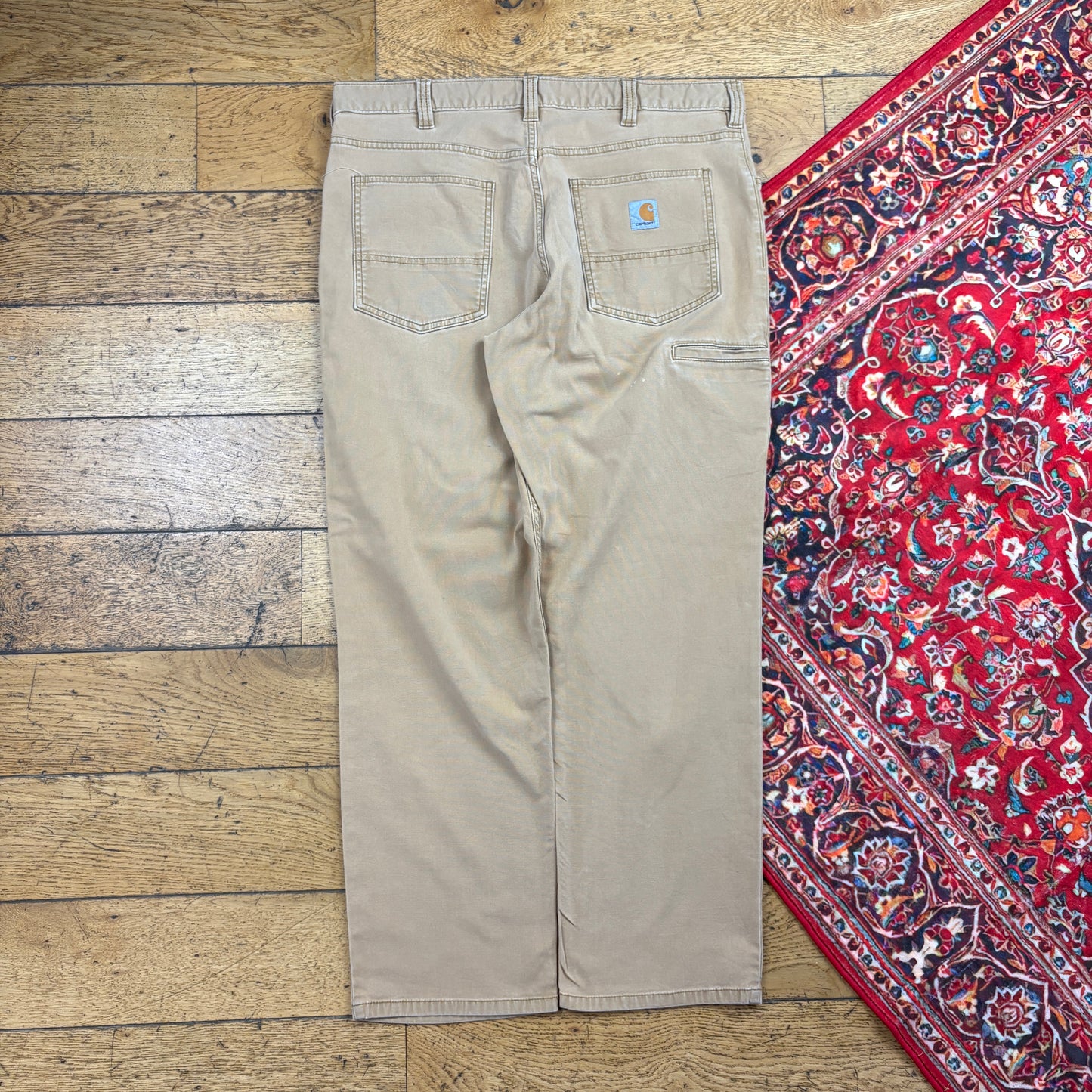 Vintage Carhartt Brown Workwear Carpenter Baggy Trousers - 36