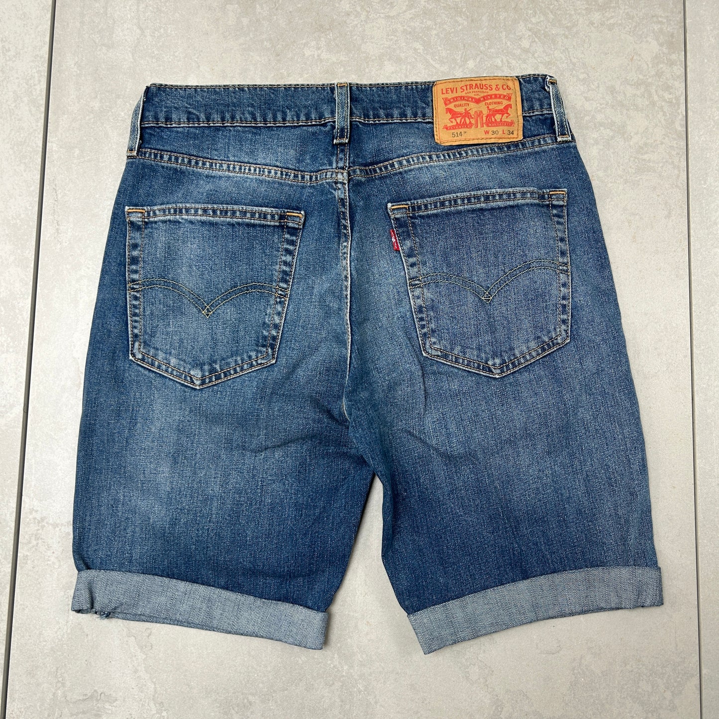 Vintage Levis 514 Slim Blue Denim Shorts - 32