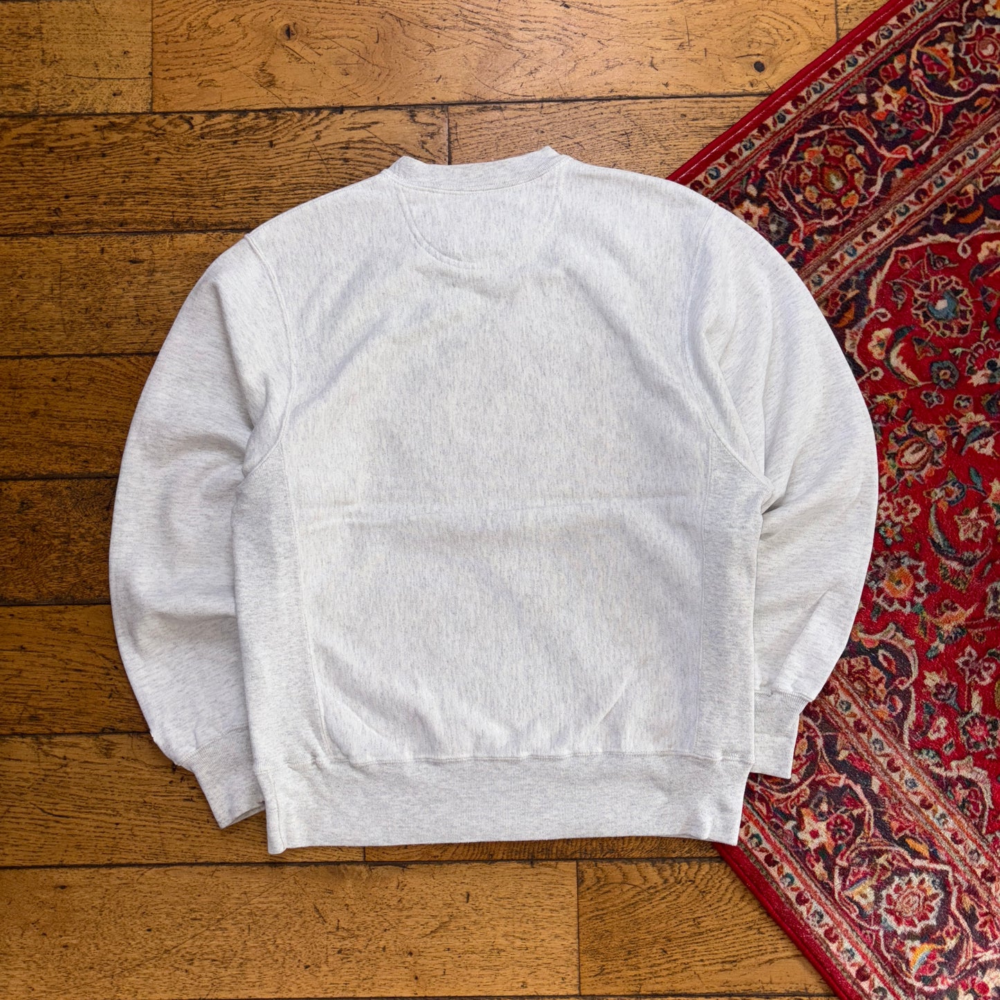 Vintage Champion Grey USA College Boxy Spellout Sweatshirt - S