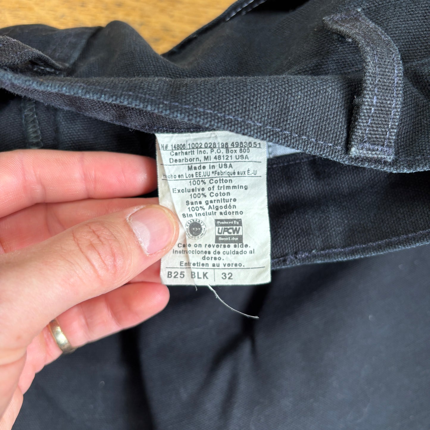 Vintage Carhartt Black Workwear Baggy Carpenter Shorts - 32