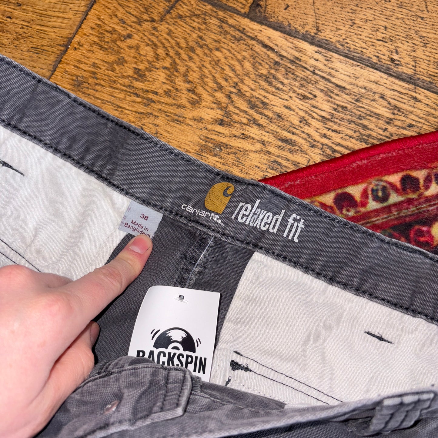 Vintage Carhartt Grey Workwear Baggy Carpenter Shorts - 38