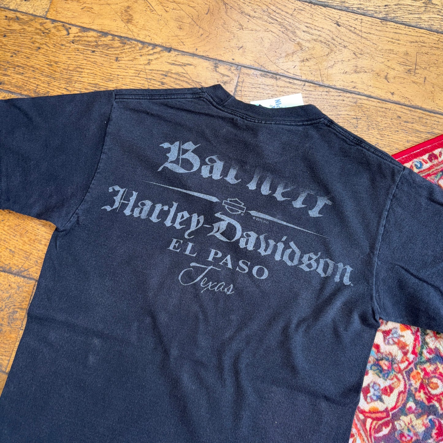 Vintage Harley Davidson Black Motorbike Graphic T-Shirt - XS