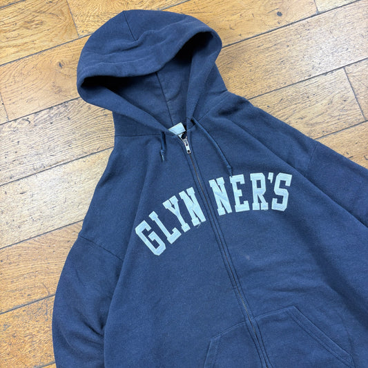 Vintage Lee Navy College Embroidered Hoodie Sweatshirt - XL