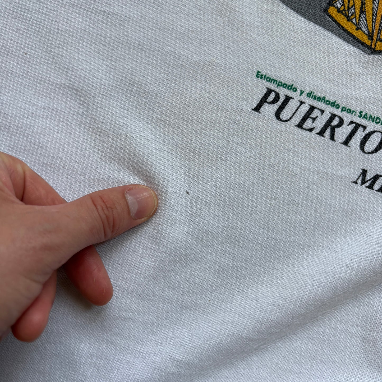 Vintage 90s Mexico Lizard Bar Single Stitch White Graphic T-Shirt - S