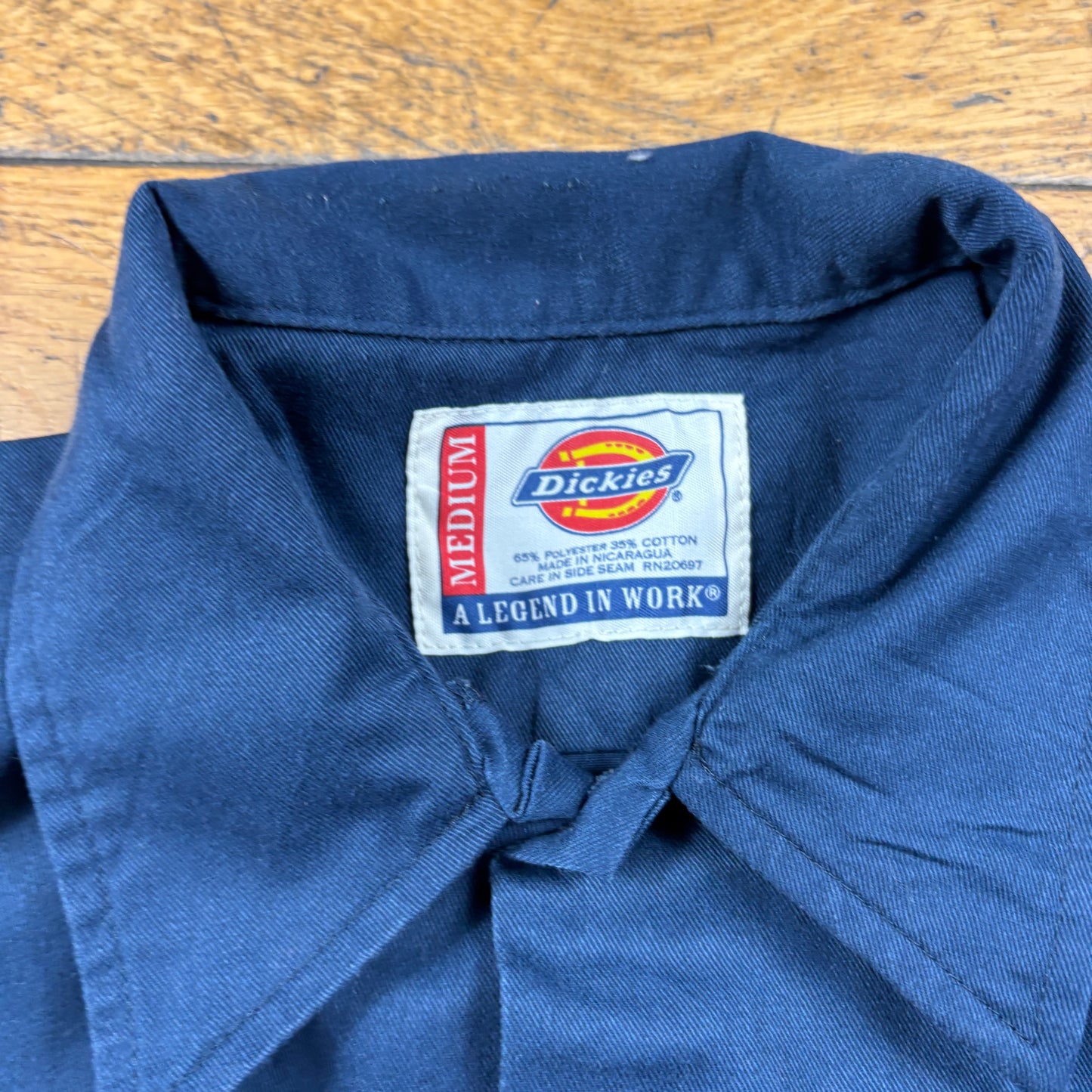 Vintage Dickies Navy Short Sleeve Workwear Shirt - M