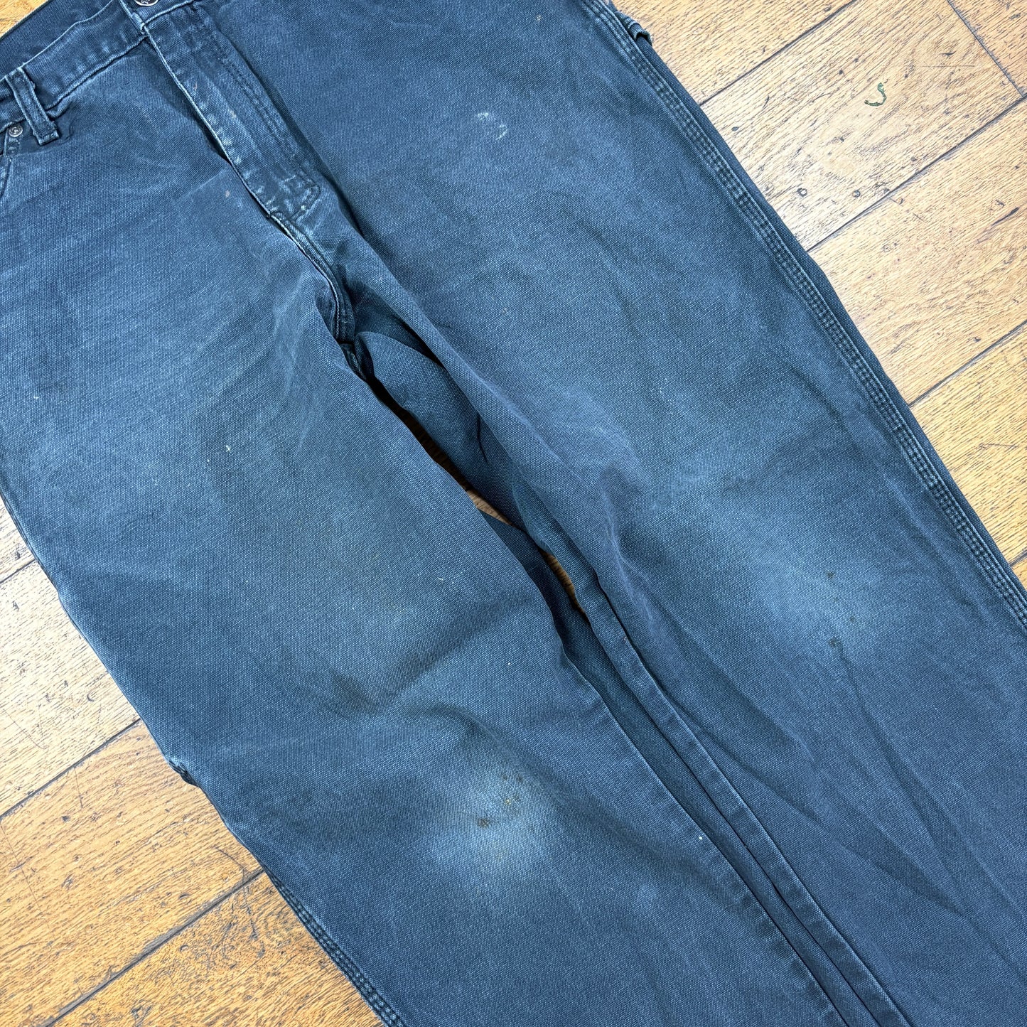 Vintage Dickies Black Workwear Carpenter Baggy Trousers - 36