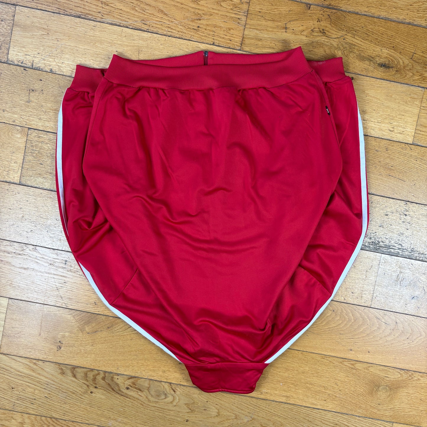 Vintage 80s Adidas Red Tracksuit Track Shell Windbreaker Jacket - XL