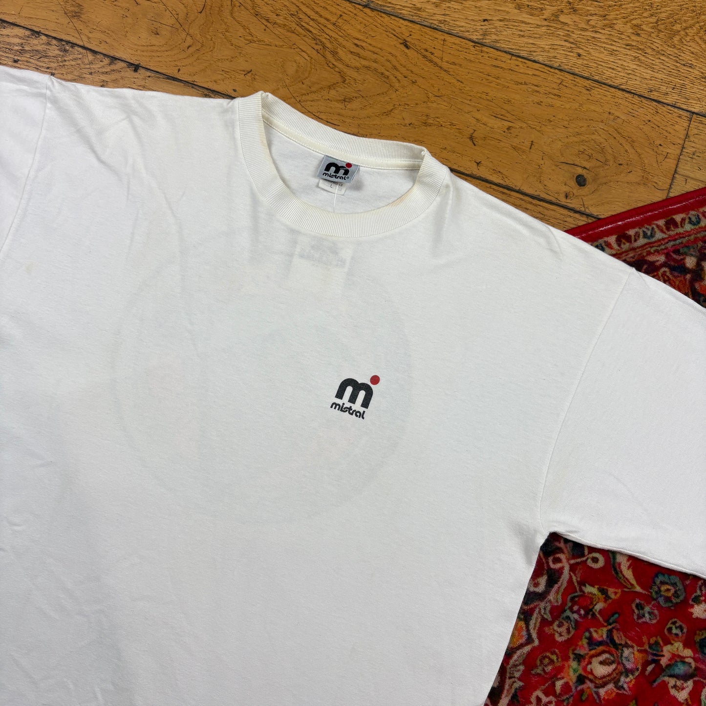 Vintage Mistral Hawaii Surfwear White Graphic T-Shirt - M