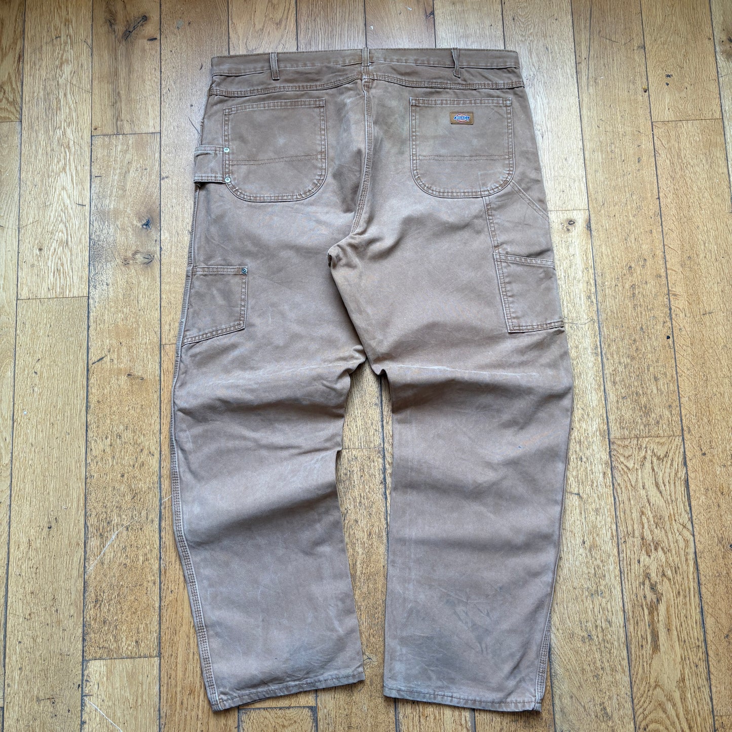 Vintage Dickies Workwear Brown Carpenter Baggy Trousers - 44